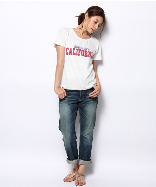 green label relaxing（グリーンレーベルリラクシング）の「GC C LOGO S/S Tシャツ ◆（Tシャツ/カットソー・レディース・ホワイト/ネイビー・フリー）」の8枚目の写真