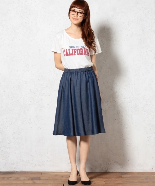 green label relaxing（グリーンレーベルリラクシング）の「GC C LOGO S/S Tシャツ ◆（Tシャツ/カットソー・レディース・ホワイト/ネイビー・フリー）」の12枚目の写真