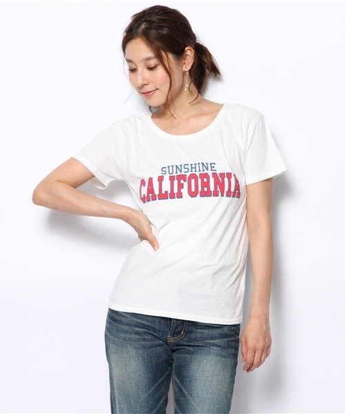 green label relaxing（グリーンレーベルリラクシング）の「GC C LOGO S/S Tシャツ ◆（Tシャツ/カットソー・レディース・ホワイト/ネイビー・フリー）」の13枚目の写真