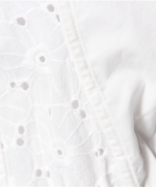 Kastane（カスタネ）の「【Kastane】レース切替ブラウス（シャツ/ブラウス・レディース・オフホワイト/ネイビー・FREE）」の11枚目の写真