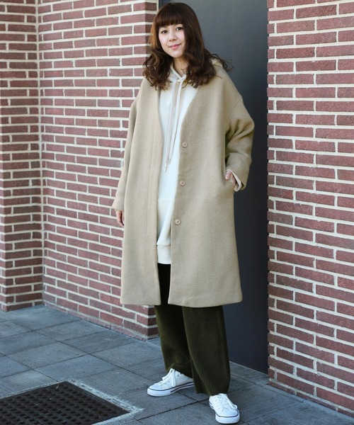 n'ee-ne(ネーネ)の「チュニックトレーナー(パーカー・レディース・オフホワイト/ブラック/モカ/ベージュ・M/L)」の10枚目の写真