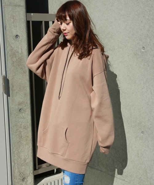 n'ee-ne(ネーネ)の「チュニックトレーナー(パーカー・レディース・オフホワイト/ブラック/モカ/ベージュ・M/L)」の15枚目の写真