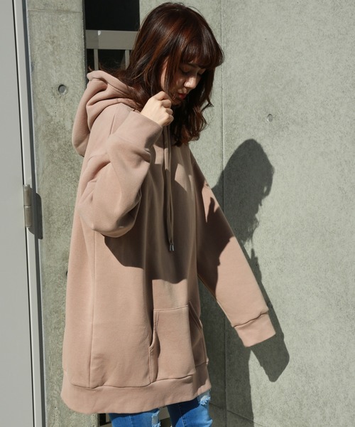 n'ee-ne(ネーネ)の「チュニックトレーナー(パーカー・レディース・オフホワイト/ブラック/モカ/ベージュ・M/L)」の5枚目の写真