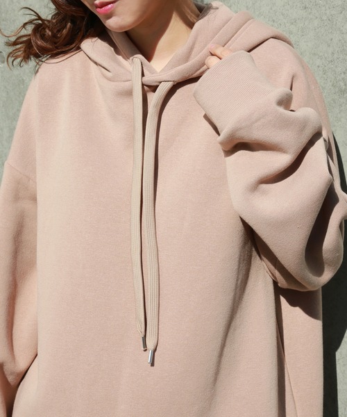 n'ee-ne(ネーネ)の「チュニックトレーナー(パーカー・レディース・オフホワイト/ブラック/モカ/ベージュ・M/L)」の7枚目の写真