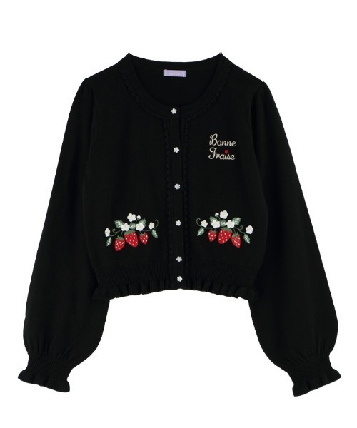 axes femme - いちご　ブラウス　カーディガン axes femme（アクシーズファム）の「いちごニットカーデ