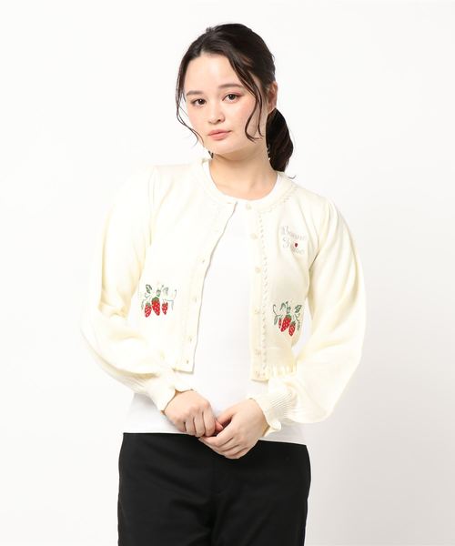 axes femme（アクシーズファム）の「いちごニットカーデ（カーディガン