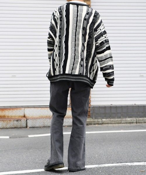 kutir(クティール)の「クージー柄ニット(ニット/セーター・メンズ・ライトグリーン/ブラック・LARGE/MEDIUM)」の5枚目の写真