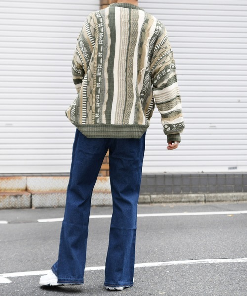 kutir(クティール)の「クージー柄ニット(ニット/セーター・メンズ・ライトグリーン/ブラック・LARGE/MEDIUM)」の11枚目の写真