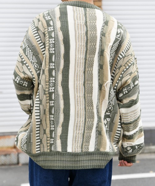 kutir(クティール)の「クージー柄ニット(ニット/セーター・メンズ・ライトグリーン/ブラック・LARGE/MEDIUM)」の13枚目の写真