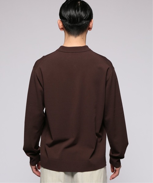 417 EDIFICE（フォーワンセブンエディフィス）の「【SAGE / サージ】Jersey Knit ポロ（ニット/セーター・メンズ・ブラック/ネイビー/ブラウン・MEDIUM/LARGE）」の13枚目の写真