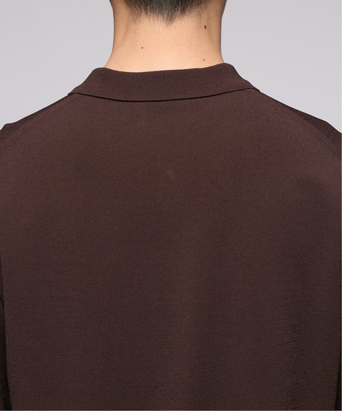 417 EDIFICE（フォーワンセブンエディフィス）の「【SAGE / サージ】Jersey Knit ポロ（ニット/セーター・メンズ・ブラック/ネイビー/ブラウン・MEDIUM/LARGE）」の10枚目の写真