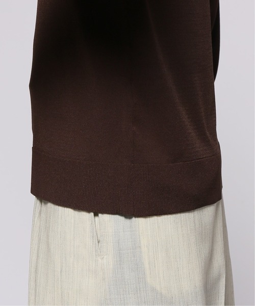 417 EDIFICE（フォーワンセブンエディフィス）の「【SAGE / サージ】Jersey Knit ポロ（ニット/セーター・メンズ・ブラック/ネイビー/ブラウン・MEDIUM/LARGE）」の5枚目の写真