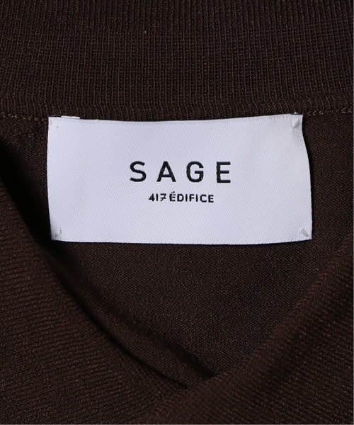 417 EDIFICE（フォーワンセブンエディフィス）の「【SAGE / サージ】Jersey Knit ポロ（ニット/セーター・メンズ・ブラック/ネイビー/ブラウン・MEDIUM/LARGE）」の16枚目の写真