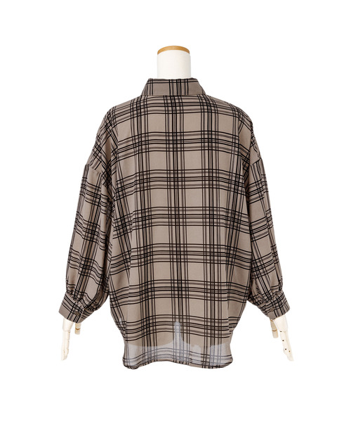 Newlyme（ニューリーミー）の「オーバーサイズチェックシャツ（シャツ/ブラウス・レディース・ホワイト/モカ/ブラック・FREE）」の22枚目の写真