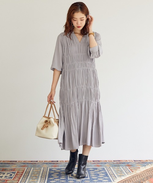 Doux Archives ドゥアルシーヴ の シャーリングワンピース ワンピース Wear