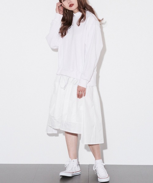 おジャ魔女どれみ　CONVERSE STARS コラボカットワンピース　ホワイト CONVERSE STARS（コンバーススターズ）の「【CONVERSE STARS×お