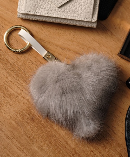 セール】ミンクハートチャーム（キーホルダー）｜ZAKKA-BOX（ザッカ