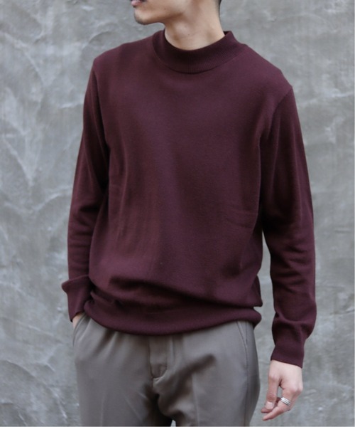 417 EDIFICE(フォーワンセブンエディフィス)の「AURORA Cashmere / カシミア モックネック(ニット/セーター)」|レッド