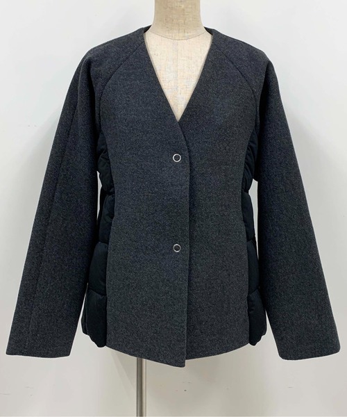 PICCIN（ピッチン）の「ダウン切り替えショートコート（ダウンジャケット/コート・レディース・ブラック/ネイビー/グレイッシュベージュ・M）」の10枚目の写真