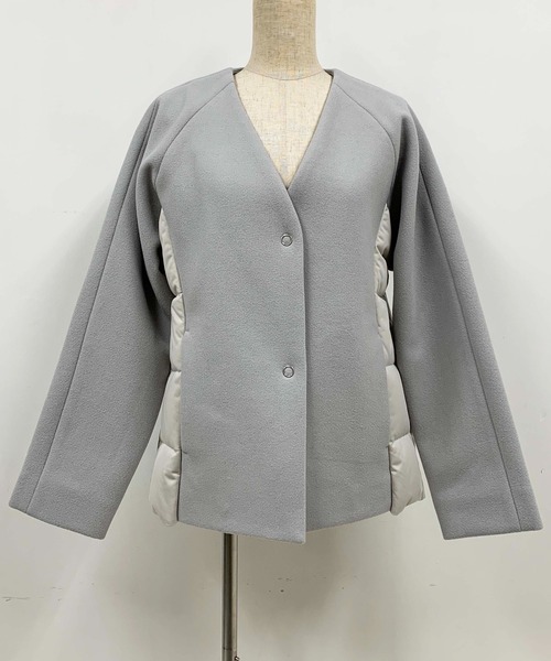 PICCIN（ピッチン）の「ダウン切り替えショートコート（ダウンジャケット/コート・レディース・ブラック/ネイビー/グレイッシュベージュ・M）」の6枚目の写真