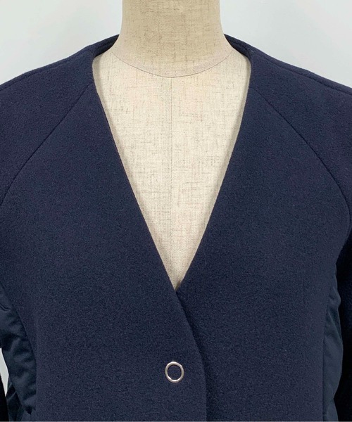 PICCIN（ピッチン）の「ダウン切り替えショートコート（ダウンジャケット/コート・レディース・ブラック/ネイビー/グレイッシュベージュ・M）」の16枚目の写真