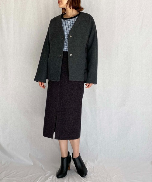 PICCIN（ピッチン）の「ダウン切り替えショートコート（ダウンジャケット/コート・レディース・ブラック/ネイビー/グレイッシュベージュ・M）」の13枚目の写真