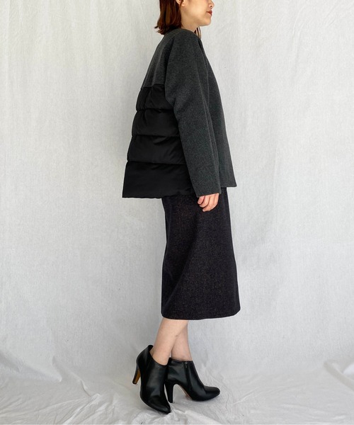 PICCIN（ピッチン）の「ダウン切り替えショートコート（ダウンジャケット/コート・レディース・ブラック/ネイビー/グレイッシュベージュ・M）」の18枚目の写真