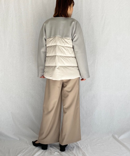 PICCIN（ピッチン）の「ダウン切り替えショートコート（ダウンジャケット/コート・レディース・ブラック/ネイビー/グレイッシュベージュ・M）」の19枚目の写真