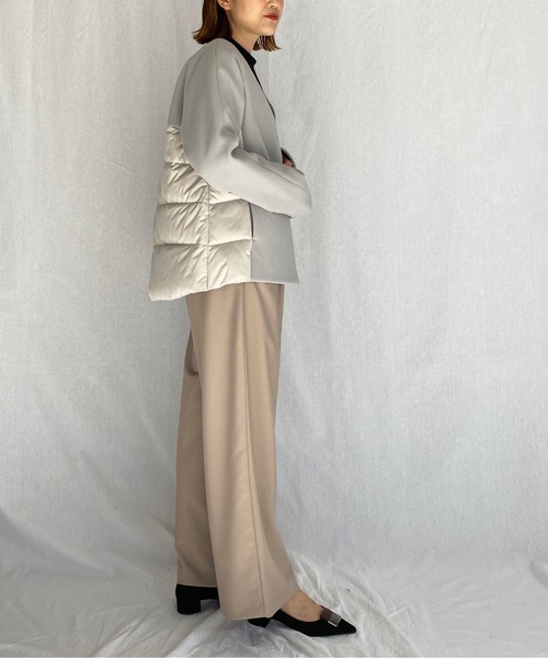 PICCIN（ピッチン）の「ダウン切り替えショートコート（ダウンジャケット/コート・レディース・ブラック/ネイビー/グレイッシュベージュ・M）」の9枚目の写真