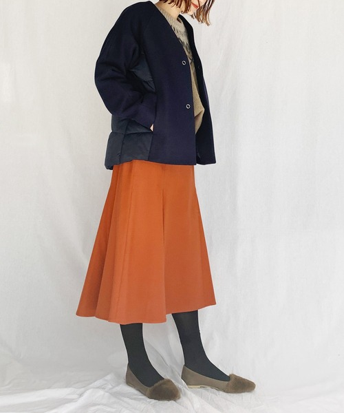 PICCIN（ピッチン）の「ダウン切り替えショートコート（ダウンジャケット/コート・レディース・ブラック/ネイビー/グレイッシュベージュ・M）」の15枚目の写真