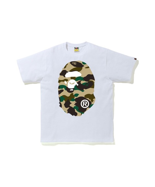 A BATHING APE(アベイシングエイプ)の「1ST CAMO BIG APE HEAD TEE M(Tシャツ/カットソー・メンズ・イエロー×グレー/ブラック×イエロー/ホワイト×グリーン/ブラック×グリーン/ホワイト×イエロー/グレー系その他・MEDIUM/XX-LARGE/LARGE/SMALL/X-LARGE/XXX-LARGE)」の3枚目の写真