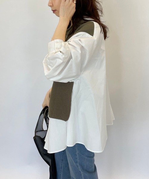 CAPRICIEUX LE&#39;MAGE - CAPRICIEUX LE&#39;MAGE シャツドッキングニット CAPRICIEUX LE'MAGE（カプリシューレマージュ）の「シャツ