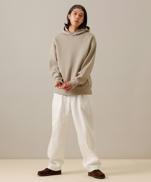 ADAM ET ROPE'（アダムエロペ）の「カノコダンボール ルーズパーカー（パーカー・メンズ・ブラック/ベージュ系その他/オレンジ系その他・M/L）」の12枚目の写真