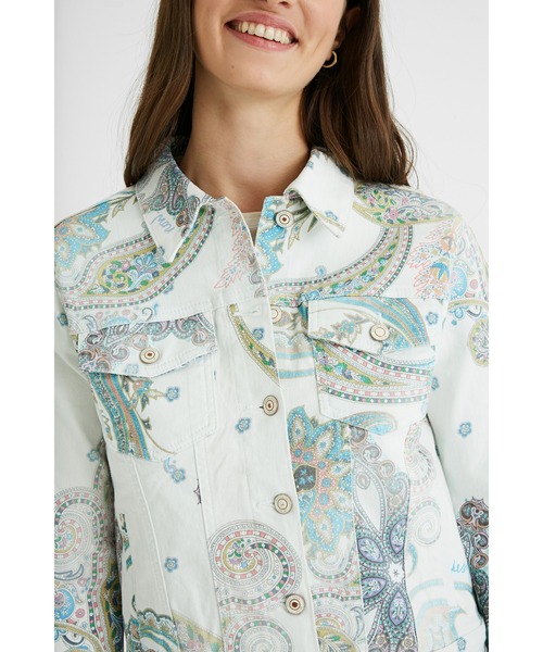 Desigual（デシグアル）の「デニムジャケット PALY（デニムジャケット・レディース・ホワイト・S/L/SS/3L/M/2L/4L）」の5枚目の写真