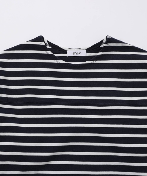 WILD LIFE TAILOR Adam et Rope'（ワイルドテーラーアダムエロペ　）の「【WILD LIFE TAILOR】フェードバスクボーダーフットボールTEE（Tシャツ/カットソー・メンズ・ブラウン系その他2/ネイビー・M/L）」の10枚目の写真