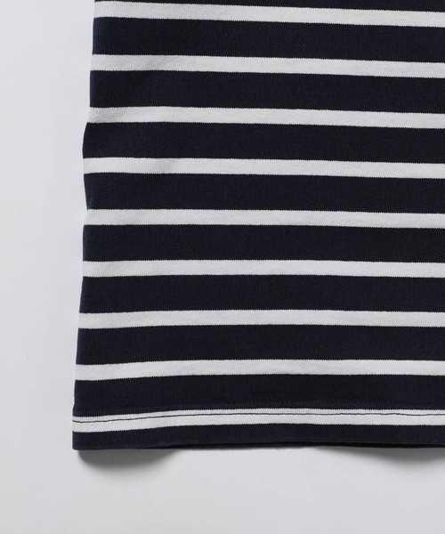 WILD LIFE TAILOR Adam et Rope'（ワイルドテーラーアダムエロペ　）の「【WILD LIFE TAILOR】フェードバスクボーダーフットボールTEE（Tシャツ/カットソー・メンズ・ブラウン系その他2/ネイビー・M/L）」の9枚目の写真