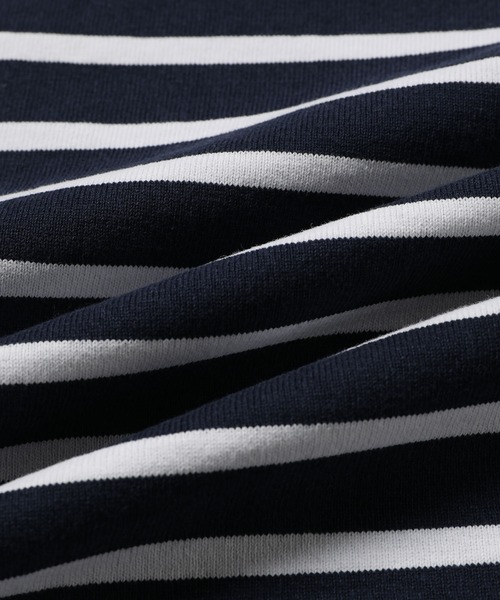 WILD LIFE TAILOR Adam et Rope'（ワイルドテーラーアダムエロペ　）の「【WILD LIFE TAILOR】フェードバスクボーダーフットボールTEE（Tシャツ/カットソー・メンズ・ブラウン系その他2/ネイビー・M/L）」の5枚目の写真