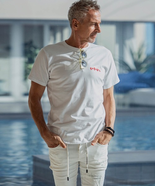 1PIU1UGUALE3 RELAX(ウノピゥウノウグァーレトレ リラックス)ボックスロゴ半袖Tシャツ（Tシャツ/カットソー）｜1PIU1UGUALE3 RELAX （ウノピゥウノウグァーレトレ リラックス）