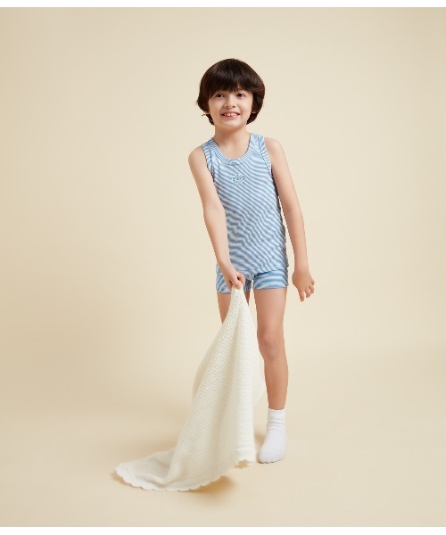 PETIT BATEAU（プチバトー）の「ミラレ＆ホワイトタンクトップ２枚組（タンクトップ・キッズ・その他・6YEAR/8YEAR/10YEAR/12YEAR）」の7枚目の写真