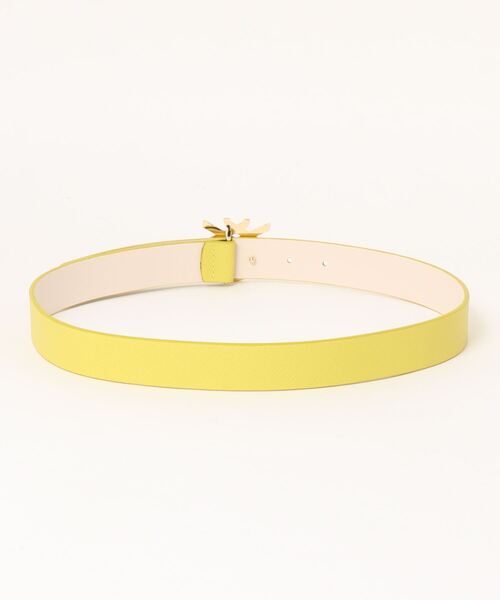 BENETTON (UNITED COLORS OF BENETTON)（ベネトンユナイテッドカラーズオブベネトン）の「フェイクレザーループロゴベルト（男女兼用）（ベルト・レディース・イエロー/ブルー/ブラック・SMALL/LARGE/MEDIUM/X-SMALL）」の4枚目の写真