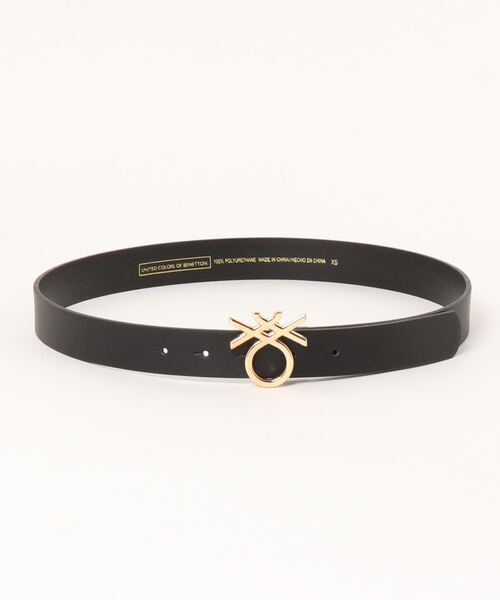 BENETTON (UNITED COLORS OF BENETTON)（ベネトンユナイテッドカラーズオブベネトン）の「フェイクレザーループロゴベルト（男女兼用）（ベルト・レディース・イエロー/ブルー/ブラック・SMALL/LARGE/MEDIUM/X-SMALL）」の8枚目の写真