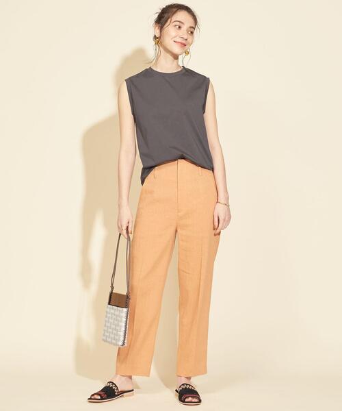 BEAUTY&YOUTH UNITED ARROWS（ビューティーアンドユースユナイテッドアローズ）の「BY∴ クリアハイゲージコットンノースリーブカットソー ◆（Tシャツ/カットソー・レディース・ホワイト/ベージュ/ライム/ダークグレー/ダークブラウン/ワインレッド/ブラック・FREE）」の18枚目の写真