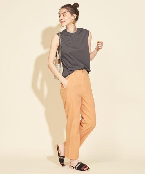 BEAUTY&YOUTH UNITED ARROWS（ビューティーアンドユースユナイテッドアローズ）の「BY∴ クリアハイゲージコットンノースリーブカットソー ◆（Tシャツ/カットソー・レディース・ホワイト/ベージュ/ライム/ダークグレー/ダークブラウン/ワインレッド/ブラック・FREE）」の19枚目の写真