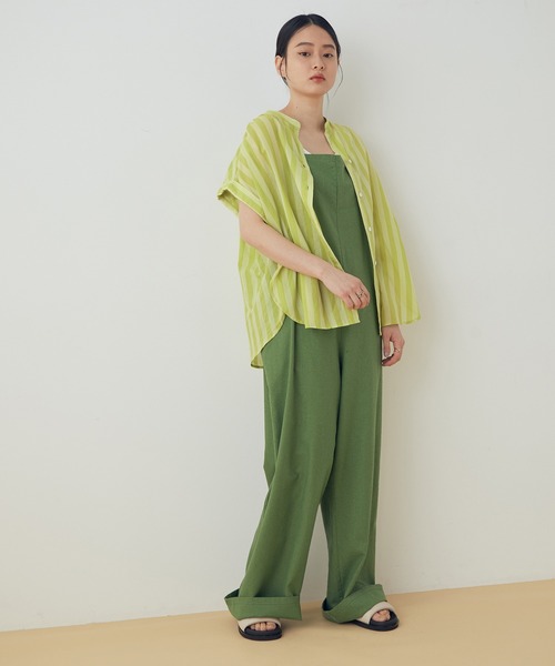 ADAM ET ROPE'(アダムエロペ)の「【KHADI(カディ)】インドコットンフレンチシャツ(シャツ/ブラウス・レディース・ピンク/ミント/ホワイト系その他・FREE)」の6枚目の写真