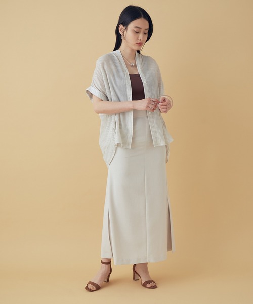 ADAM ET ROPE'(アダムエロペ)の「【KHADI(カディ)】インドコットンフレンチシャツ(シャツ/ブラウス・レディース・ピンク/ミント/ホワイト系その他・FREE)」の8枚目の写真