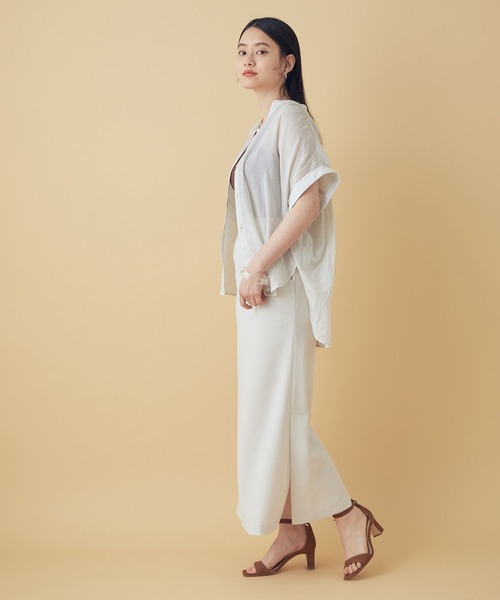 ADAM ET ROPE'(アダムエロペ)の「【KHADI(カディ)】インドコットンフレンチシャツ(シャツ/ブラウス・レディース・ピンク/ミント/ホワイト系その他・FREE)」の9枚目の写真