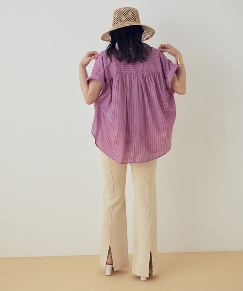 ADAM ET ROPE'(アダムエロペ)の「【KHADI(カディ)】インドコットンフレンチシャツ(シャツ/ブラウス・レディース・ピンク/ミント/ホワイト系その他・FREE)」の21枚目の写真