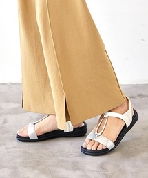 オーバルパーツフラットサンダル(214-30201)JELLY BEANS(ジェリービーンズ)