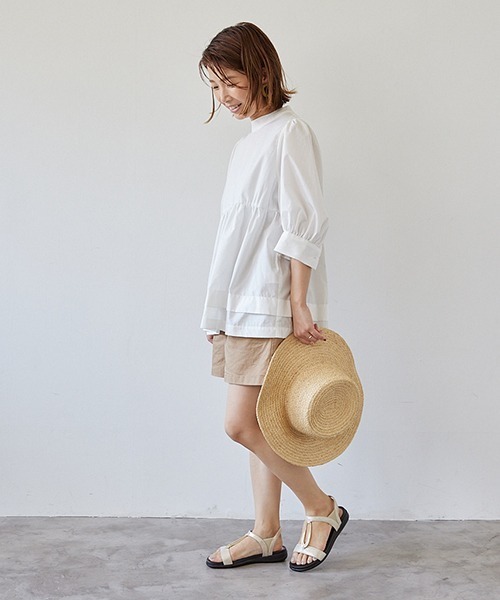 JELLY BEANS（ジェリービーンズ）の「オーバルパーツフラットサンダル(214-30201)JELLY BEANS(ジェリービーンズ)（サンダル・レディース・ホワイト/ブラック/プラチナム・LL/S/M/L）」の7枚目の写真