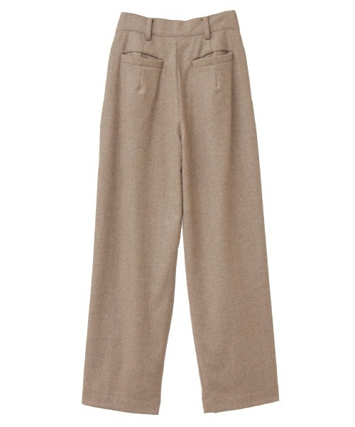 CLANE（クラネ）の「J/W STRAIGHT SLACKS PANTS（スラックス・レディース・ベージュ/ブラック・2/00/1/02）」の6枚目の写真